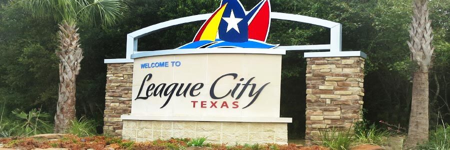 Downtown League City, TX sign art